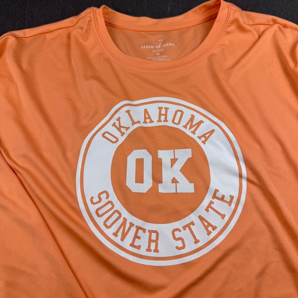 State of Mine Oklahoma Sooners Orange Long Sleeve Athletic‎ Shirt XL